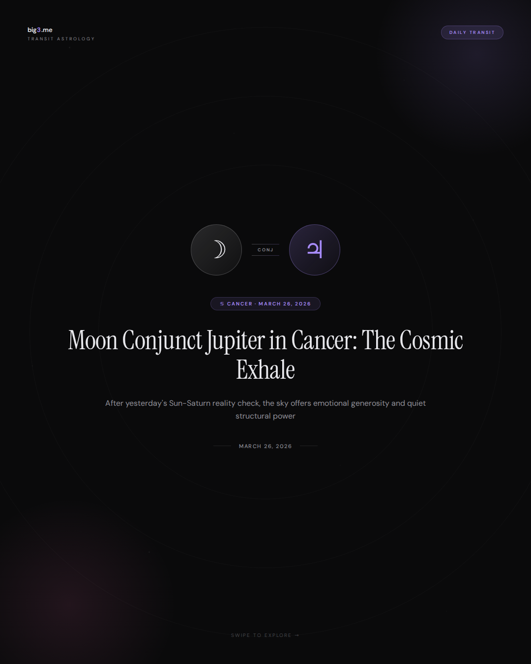 Moon Conjunct Jupiter in Cancer: The Cosmic Exhale